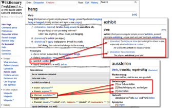 Semantic relations and translations need disambiguation. Semantic relations and translations need disambiguation.